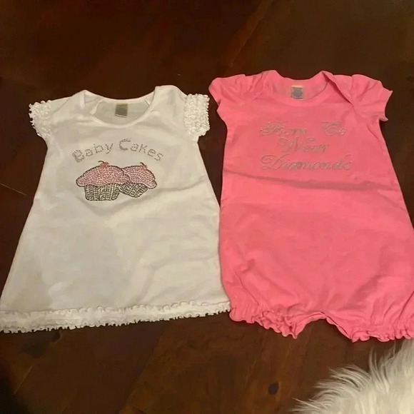 Nwot 18m bundle dress and romper - Picture 1 of 4